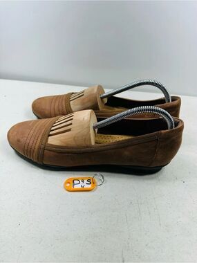 Clarks Sara Erin Flats Womens 10M Brown Cushioned Comfort Slip On Shoes